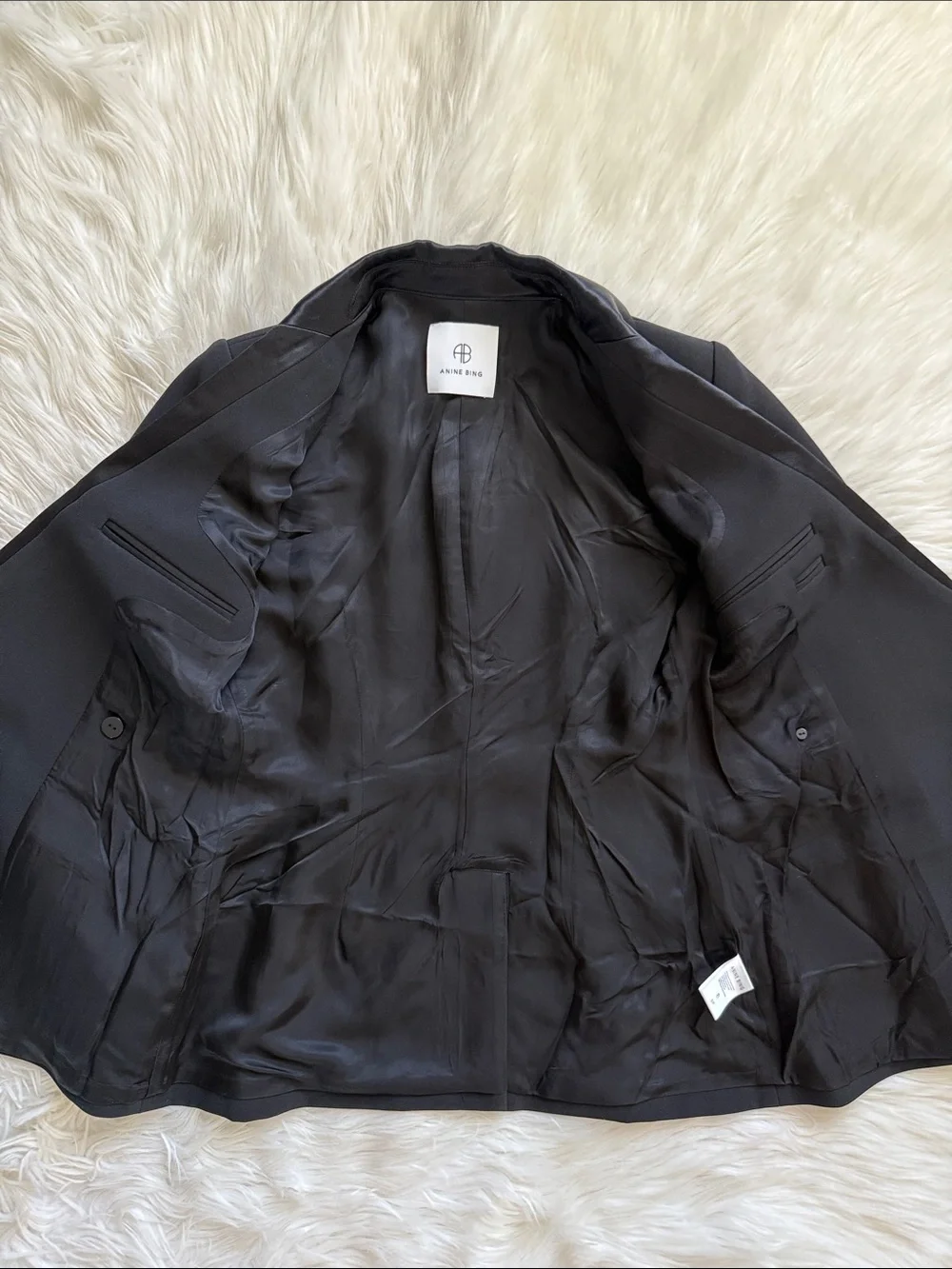Anine Bing Ade Black Tuxedo Blazer Size S/P